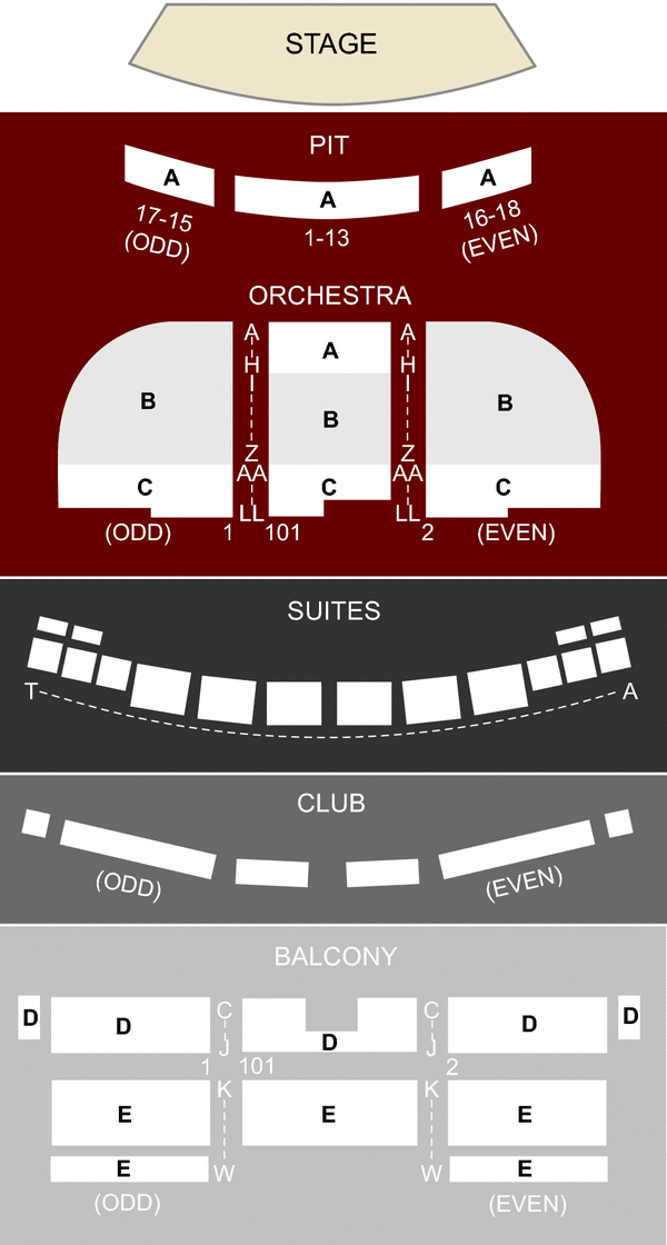 Saenger Theatre Seating Chart